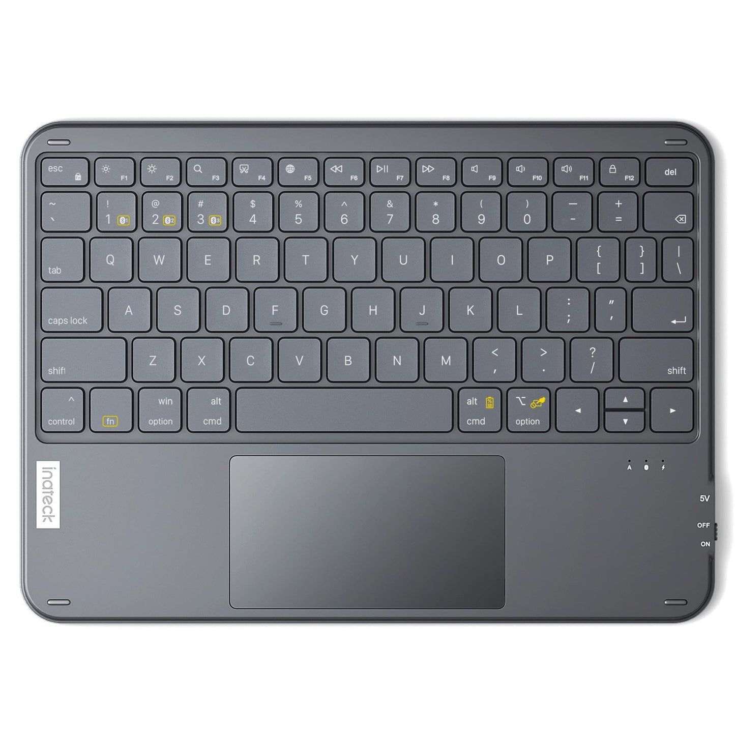 Inateck 0.2"x0.2"x0.2" KB01105 Wireless Bluetooth Flexible Keyboard QWERTY Portable
