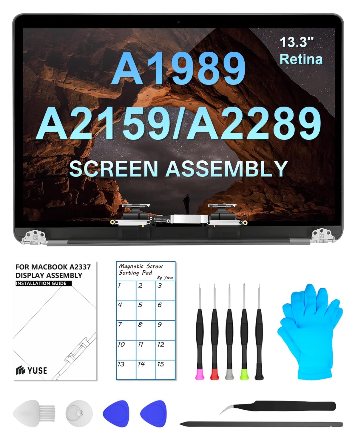 Dilcmtif 13.3 Inch A1989 2560x1600 LCD Display Assembly