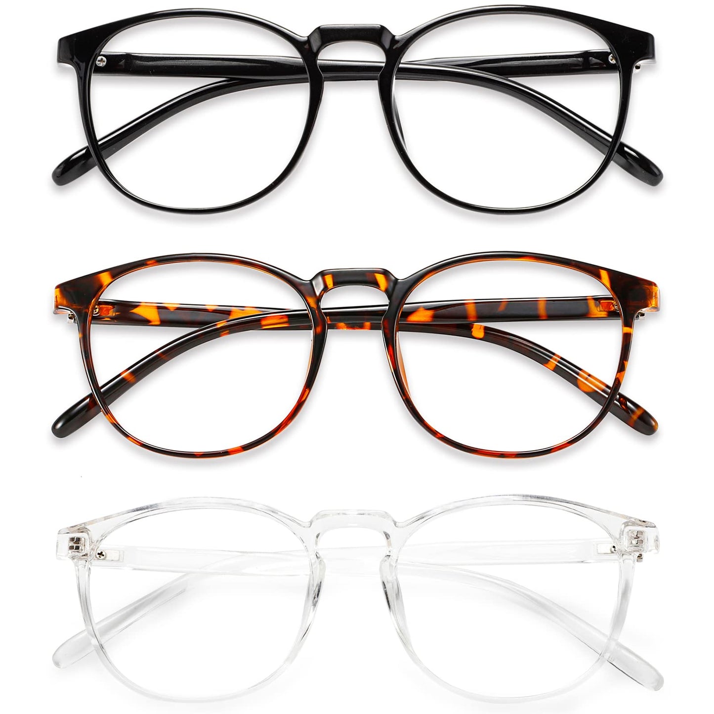 Przene 3 Pairs Medium Blue Light Blocking Glasses NY01-C1