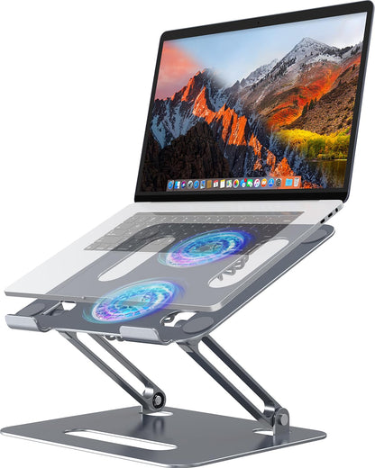 YICOSUN 10-16 Inch Portable Laptop Stand Adjustable Height Aluminum Alloy Gray