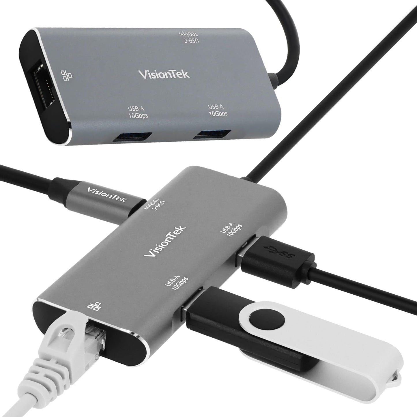 VisionTek USB-C Hub 3 Ports Laptop Adapter Model 901538