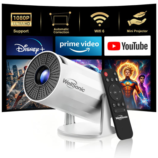 WellSonic 4.05" X8 Max 1280 x 720 200 ANSI Lumens LED Projector