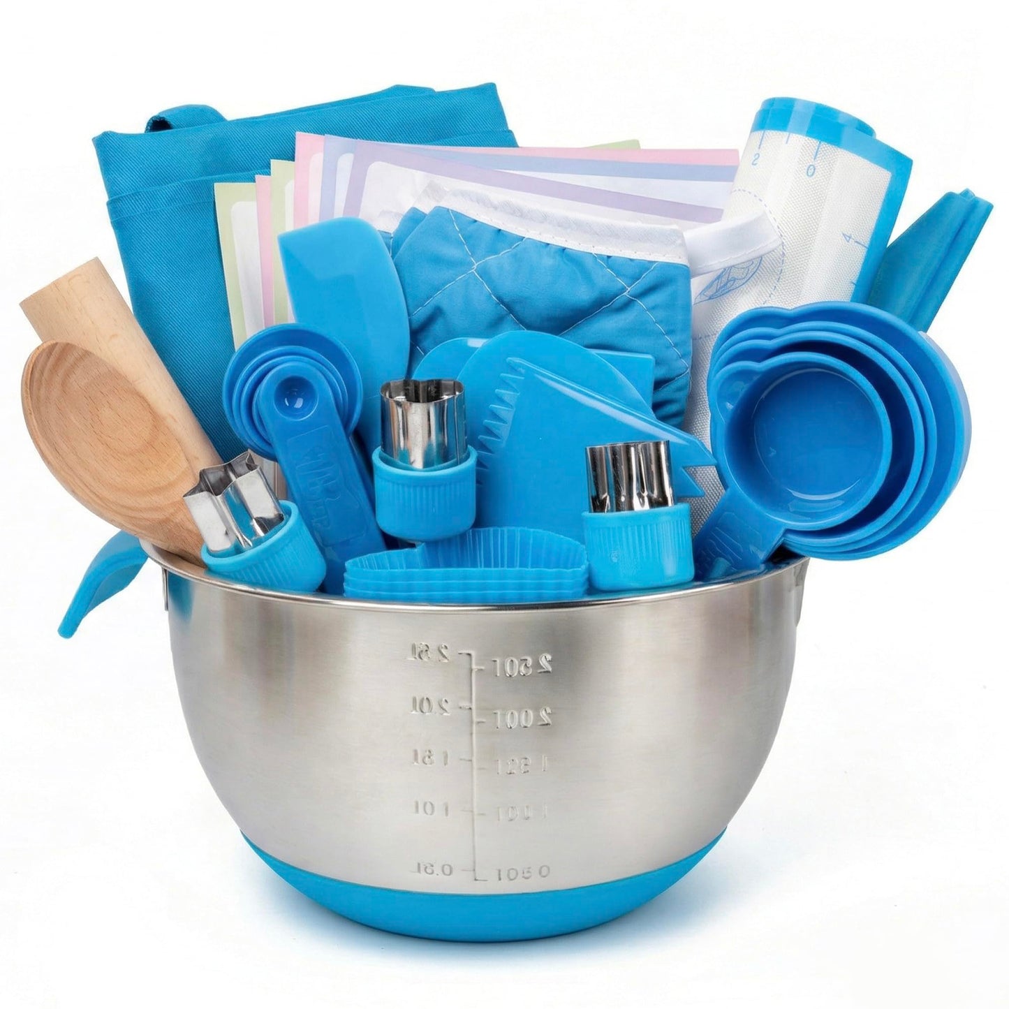 Glowsprout Kids Baking Set 16.0 Count CFHBTJ-ED STEM Learning Kitchen Tools