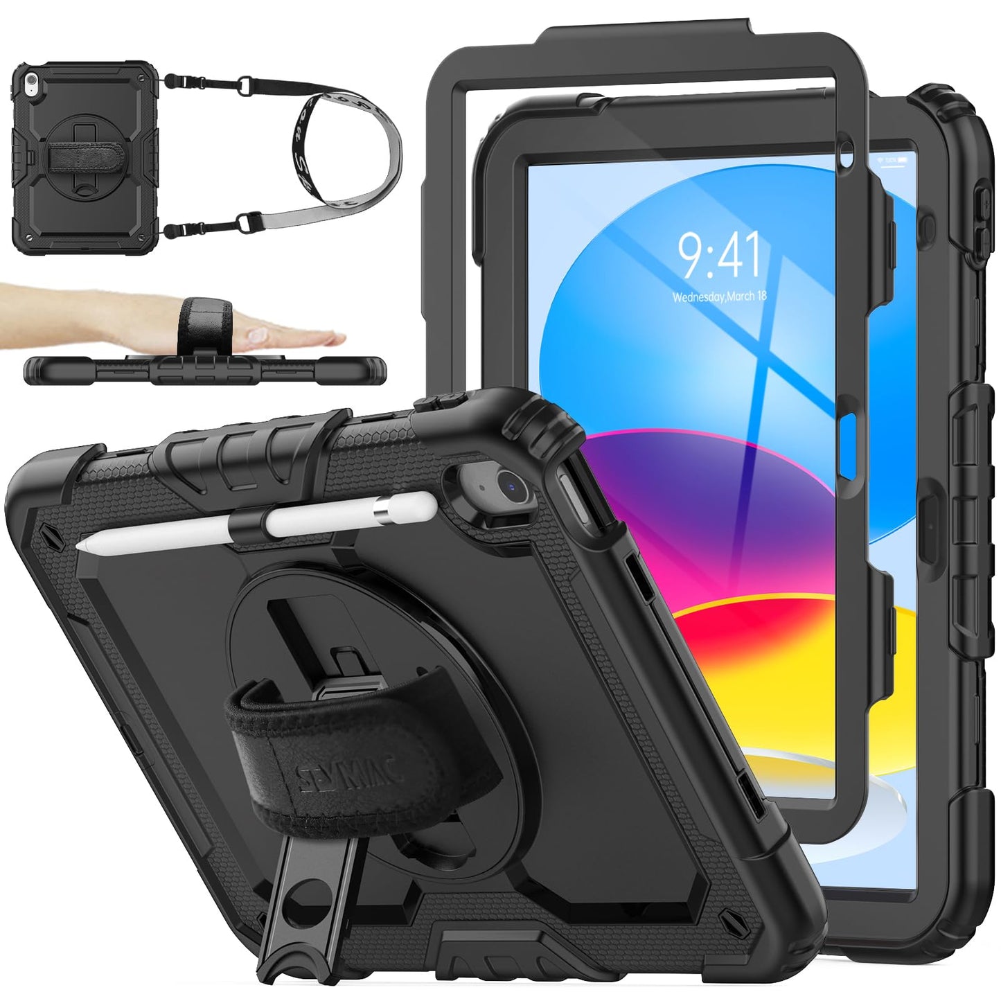 SEYMAC Stock iPad Case A16 A3354/A3355/A3356/A2696/A2757/A2777 10.9 Inches Soft Silicone Case