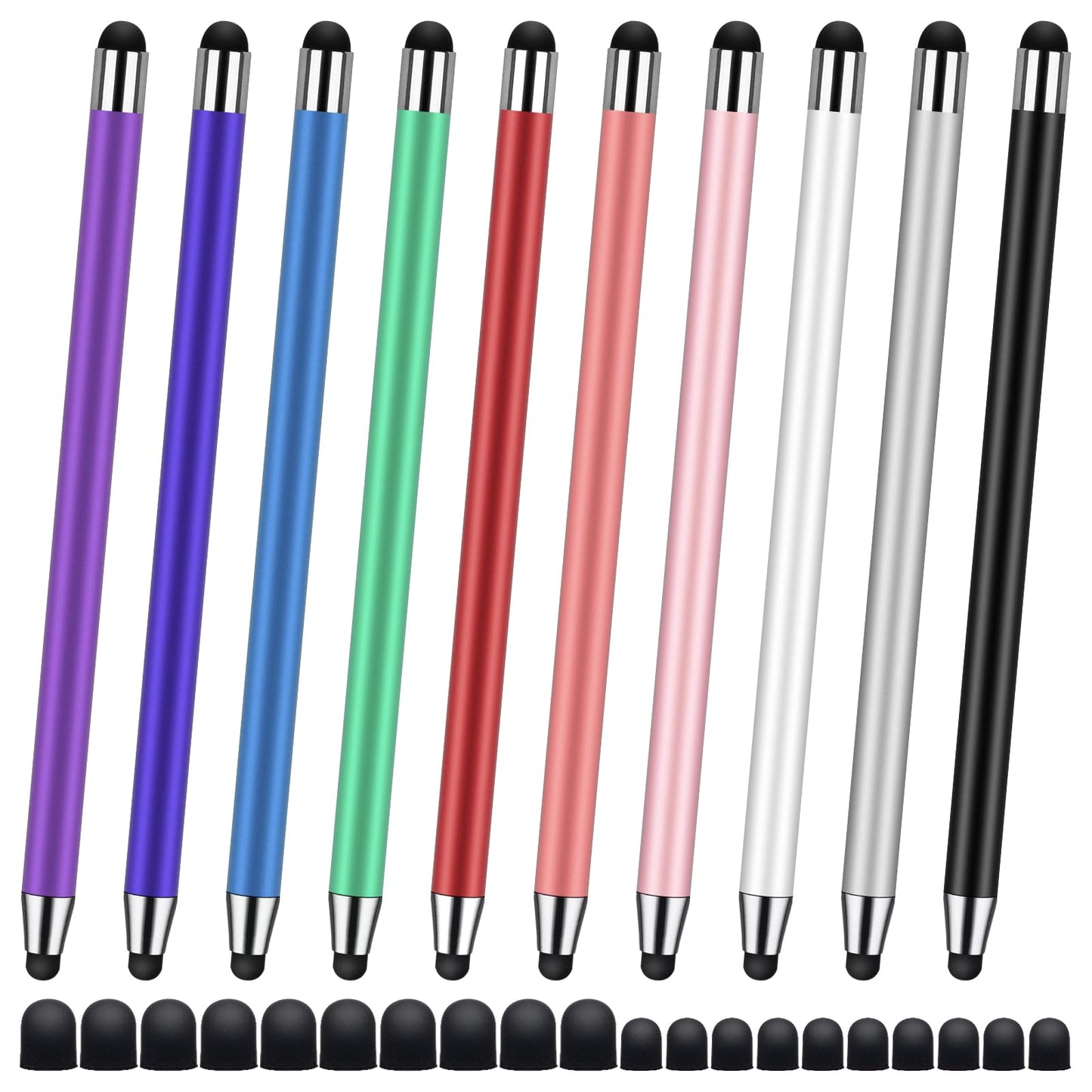 SLKIJDHFB 10 Pack Stylus Pen GOOD1 Universal Compatibility Touch Screen Pens 2-in-1 with Dual Rubber Tips