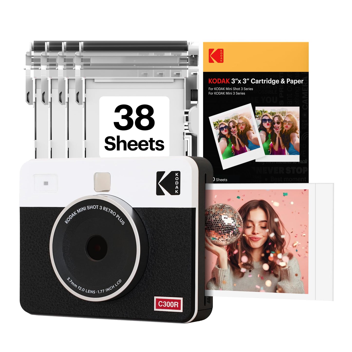 KODAK Mini Shot 3 Retro 10MP Instant Digital Camera & Printer 1 Count