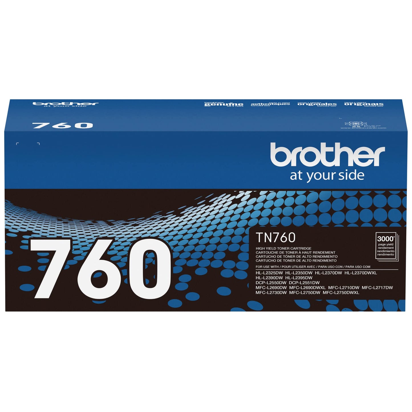 Brother TN760 High Yield Black Toner Cartridge Model TN760 for Laser Printers