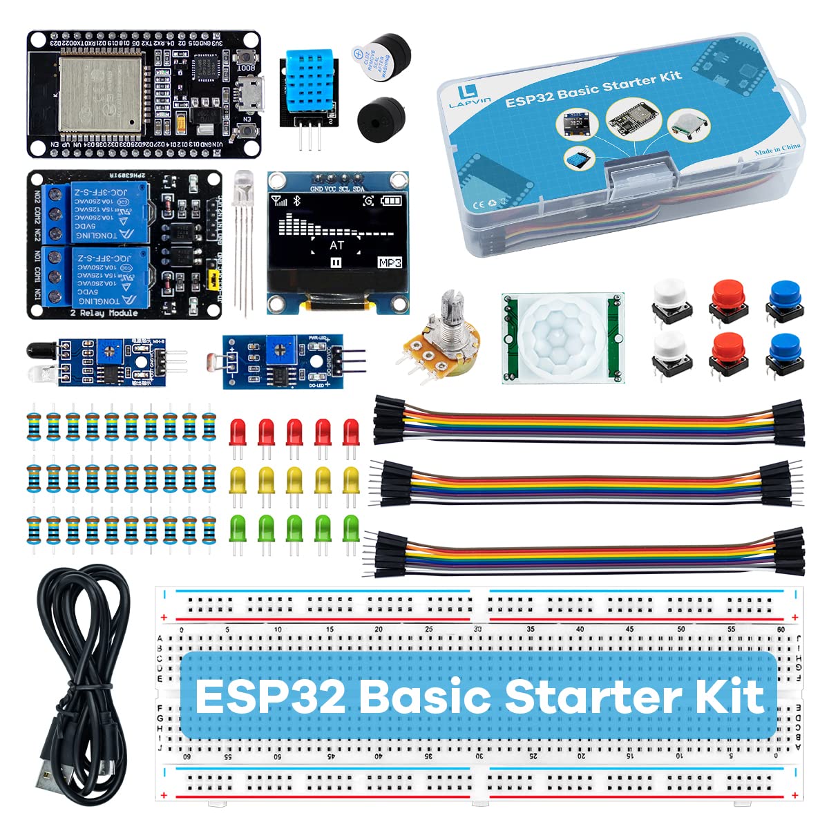 LAFVIN 5.51" x 3.35" x 1.42" ESP32 LA043 1 Processor 1 USB Port Bluetooth, Wi-Fi Single Board Computer