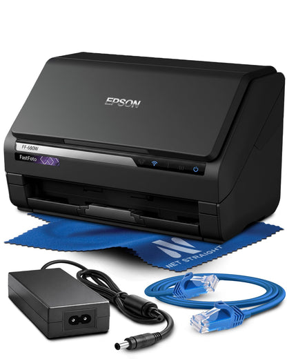 Net Straight FF680W Document Scanner 12800 dpi 48 Bits Optical 24 Greyscale USB