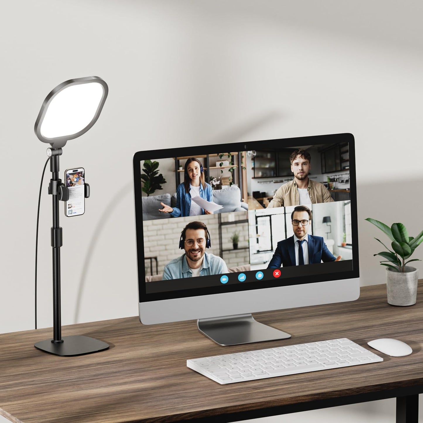 LitONES 7" Desk Video Conference Light LitONES616 3000K-6500K 10-Level Brightness