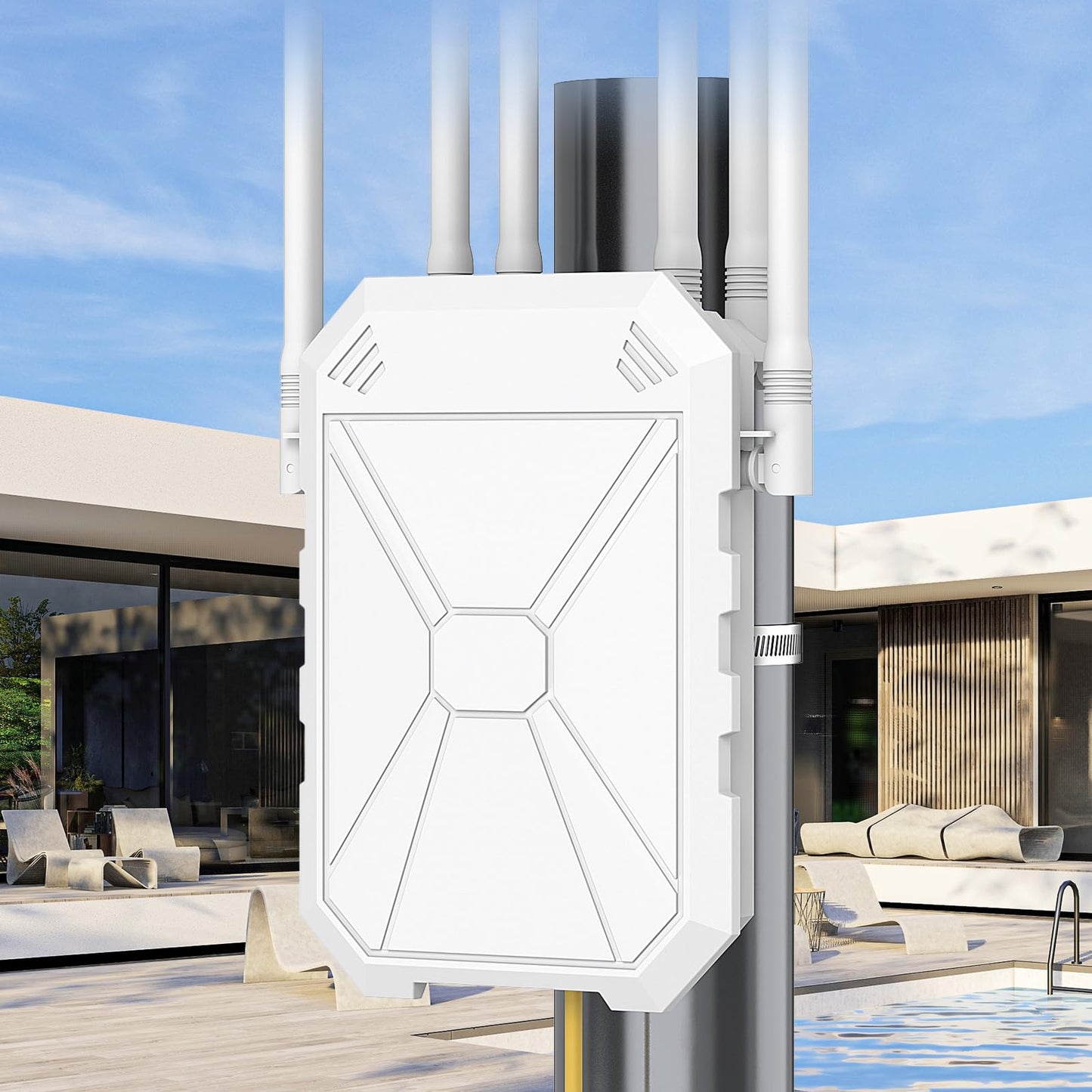INEAUTO AX1801 Wireless Range Extender 1800 Mbps Dual-Band PoE Equipped Outdoor WiFi 6