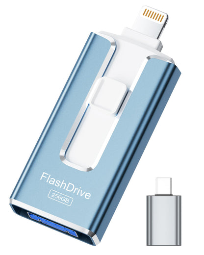 SUDEHO 256GB USB Flash Drive SUD2518 Lightning USB Type A USB Type C