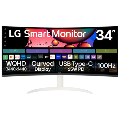 LG 34SR63QA-W 34 Inches QHD Ultra Wide 1440p 100Hz VA Monitor