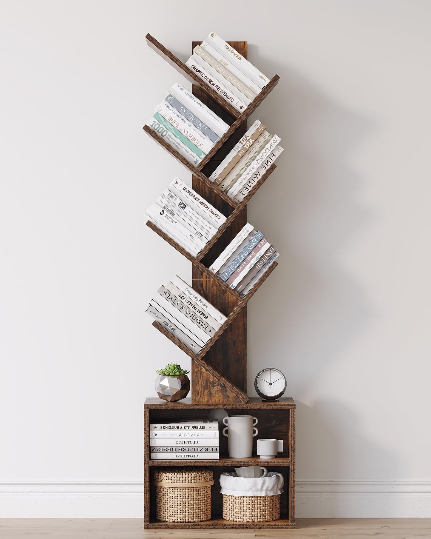 SUNMORY 6 Tier BC2023W2-VT Floor Mount Bookshelf