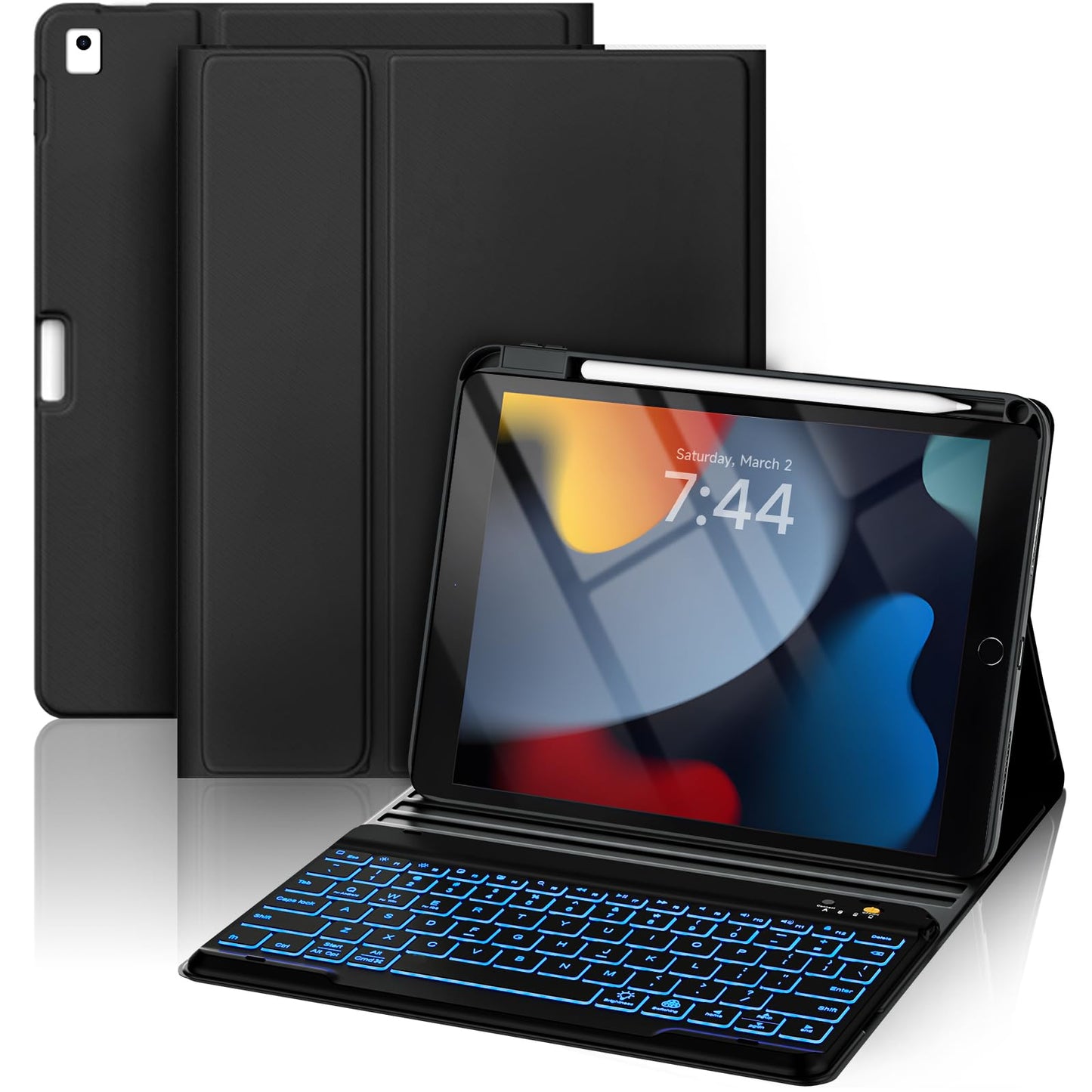 OYEEICE 10.2'' 7th/8th/9th Generation 10.5'' Air 3rd Wireless Detachable Keyboard Case