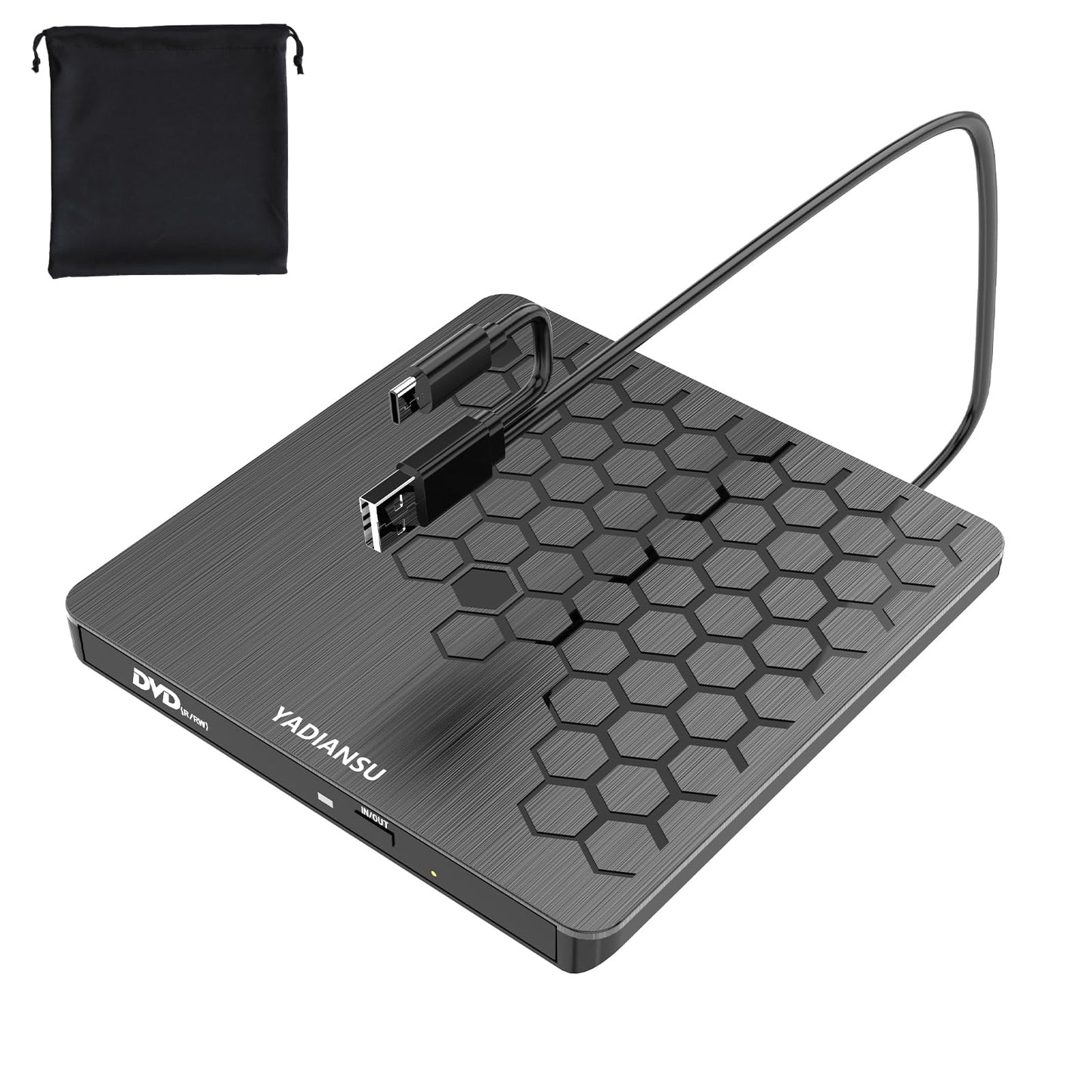 YADIANSU 0.5" YD168 USB 3.0 External CD DVD Drive