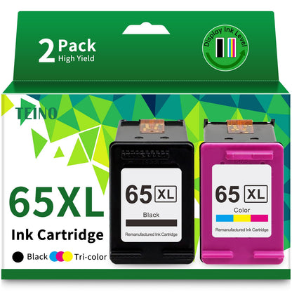 TEINO 65 XL Black Tri-Color Ink Cartridge Compatible for HP Envy DeskJet Printers