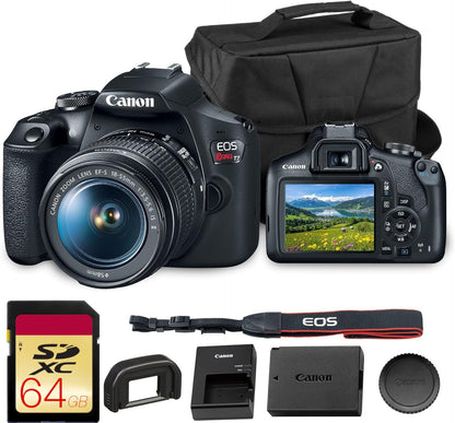 Canon EOS Rebel T7 DSLR Camera | 24.1 MP | Built-in Wi-Fi | 3.0" LCD | EF Mount | Student Photography Kit