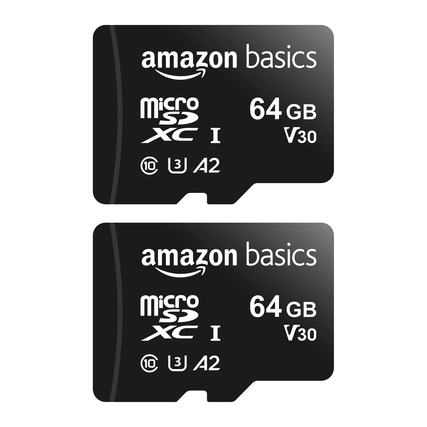 Amazon Basics 64GB microSDXC Memory Card U3 A2 Read Speed 100MB/s Black Model LSMICRO64GU3D