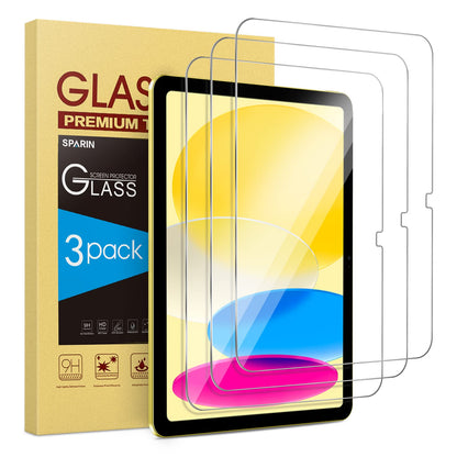 SPARIN 3 Pack Screen Protector for iPad 10th Generation 10.9 inch & 11th Generation 11 inch, Tempered Glass with 9H Hardness