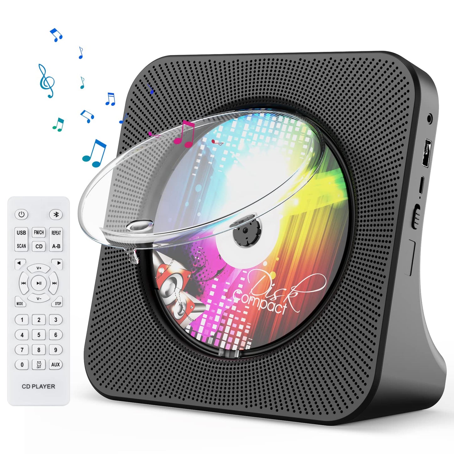 Gueray 7.44x7.44 KC-806 Stereo Bluetooth CD Player