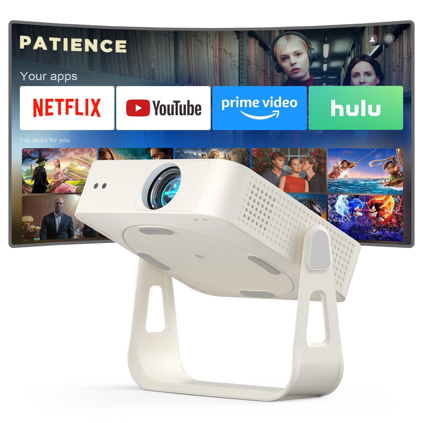 XuanPad Q5 Portable Mini Projector 1920 x 1080 Full HD LCD Display