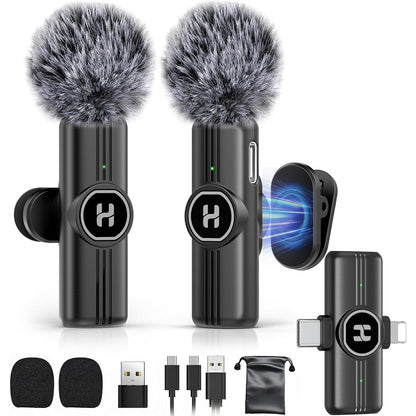HEHOTTC Mini Lavalier Microphone M2 J25 USB Type-C Omnidirectional Compact Microphone