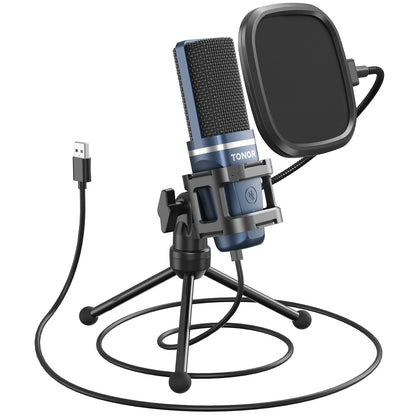 TONOR TC-777 USB Microphone with Stand and Pop Filter