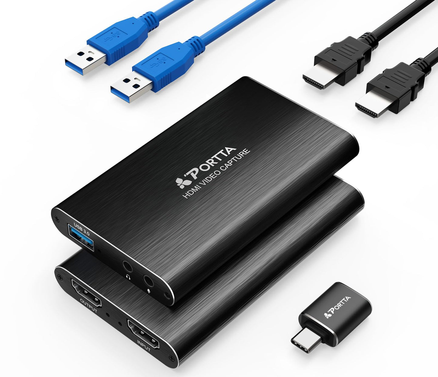 Portta HDMI Video Capture Card HCC101-BK 1080p 60Hz 2 Port HDMI Video Capture