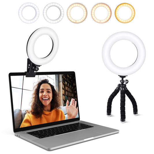 ACMEZING 5.35" x 3.66" LT-R6 Ring Light 3200K-6500K USB Video Conference Lighting Kit