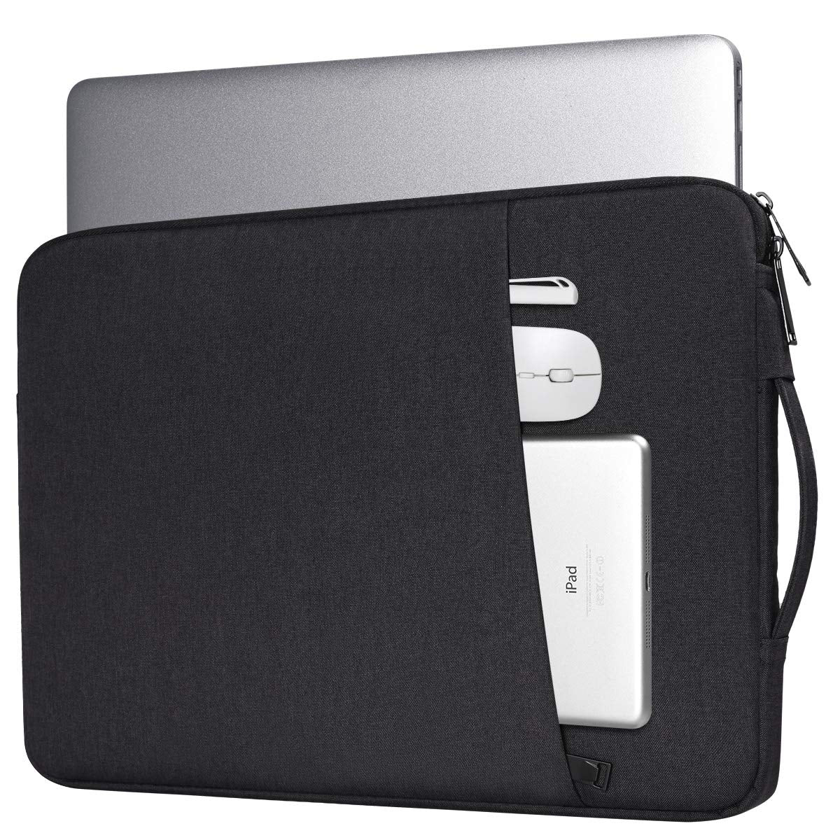 iKammo 14 Inch Laptop Sleeve Black Nylon Travel Pouch Waterproof Modern Soft
