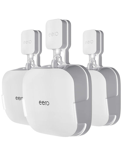 COOLWUFAN 3 Count TE007_eero_pro6_mount_3P Wall Mount Holder for eero Pro 6/6E Tri-Band WiFi 6 System
