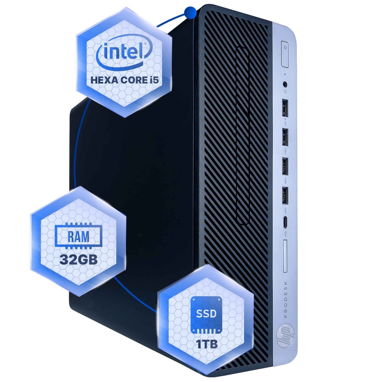 HP ProDesk 600G4 32GB DDR4 1TB SSD Windows 11 Pro Desktop Computer