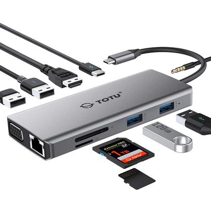 TOTU 11-Port USB-C Hub Model TT-HB002D