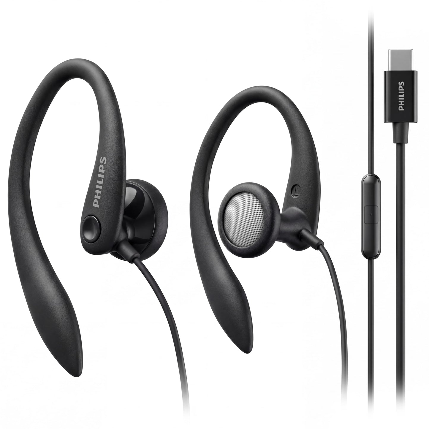 Philips SHS33305 Wired Earbuds USB-C Plug 15mm Dynamic Driver 100dB Sensitivity On-Ear