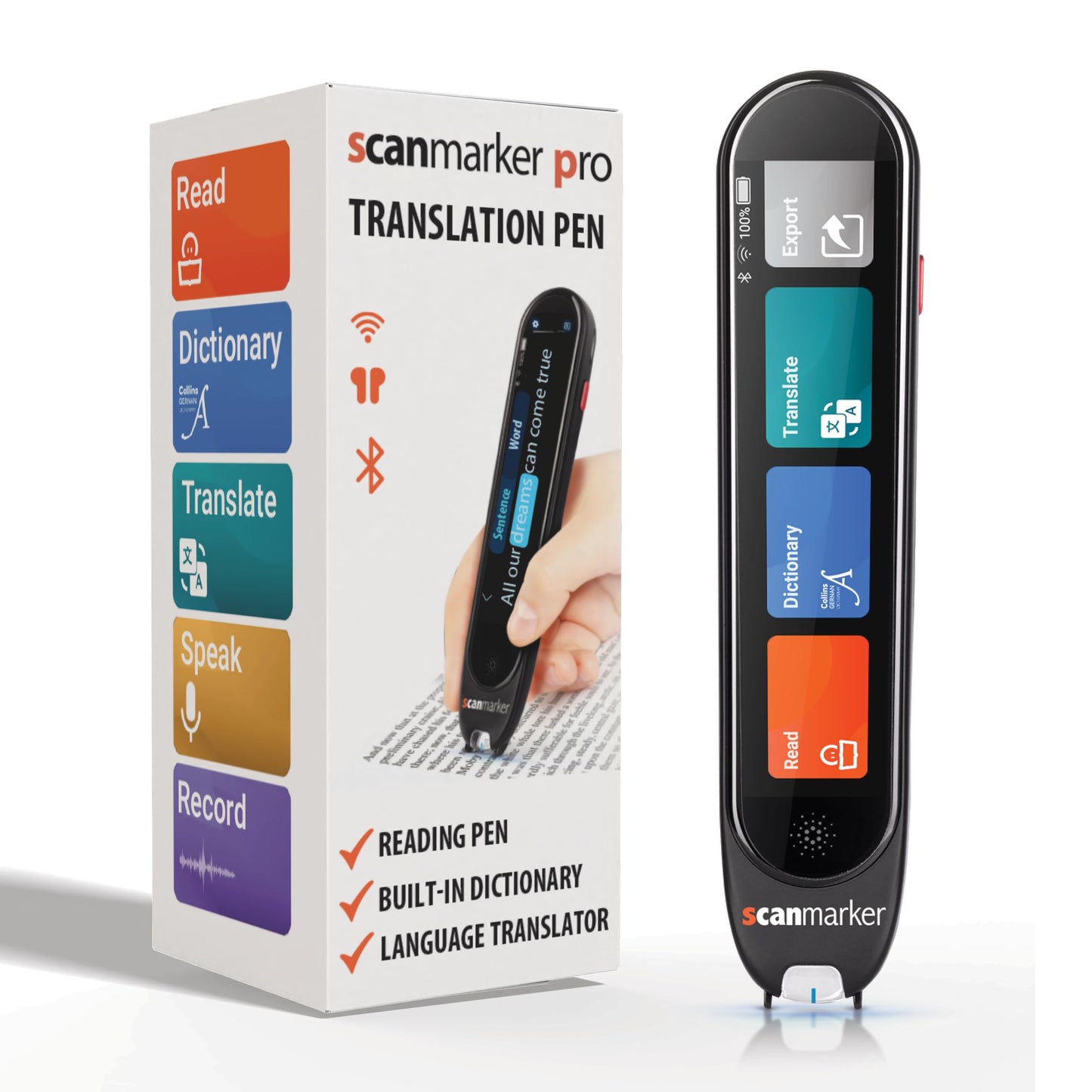 Scanmarker Pro Text Scanner Bluetooth 600 DPI USB 0.23kg