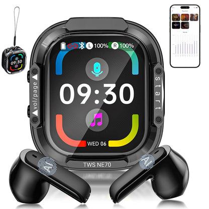 Yworlln NE70 Wireless Bluetooth Earbuds, Real-Time Translation, Supports 165 Languages, Active Noise Cancellation
