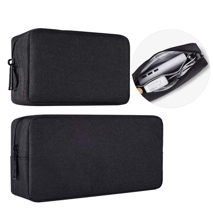 imComor Small & Large Portable Accessories Organizer Case, Black, 2 Count