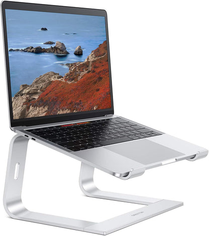 OMOTON 10-16 inch Laptop Stand TM-L2-Silver-US Aluminum Ergonomic Desk Mount