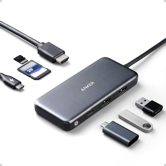 Anker 7-Port USB-C Hub A83460A2 4K HDMI 85W PD USB 5Gbps Multi-Port Hub