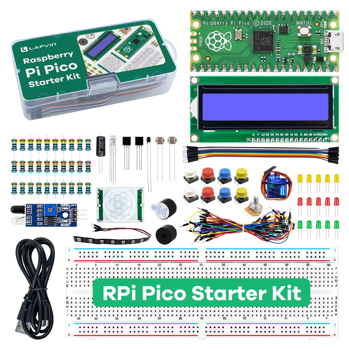 LAFVIN Pico Raspberry Pi Starter Kit - RP2040 - MicroPython - Bluetooth