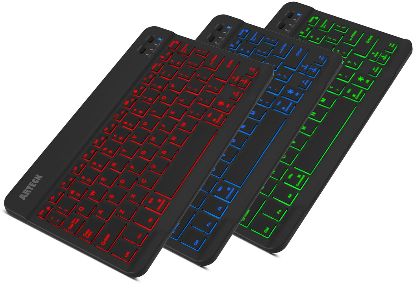 Arteck 9.7" HB030B Wireless Bluetooth Keyboard QWERTY Rechargeable Scissor-Switch Portable Slim Keyboard