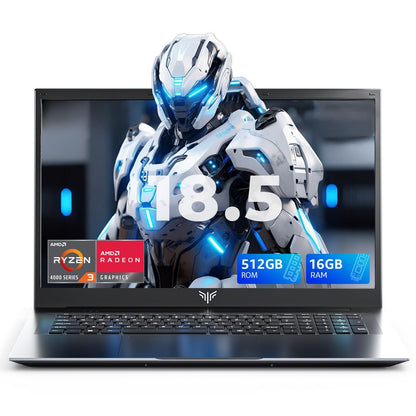 MALLRACE 18.5 Inch Laptop Ryzen 3 4300U 1920x1080 SSD Laptop