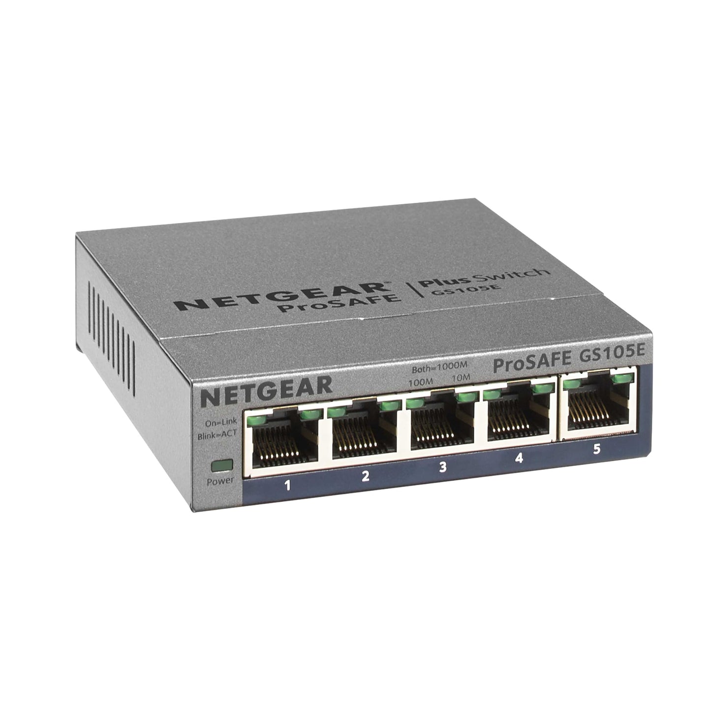 NETGEAR 5 Port Gigabit Ethernet Managed Switch GS105E-200NAS 12 Volts 1000 Mbps Plastic