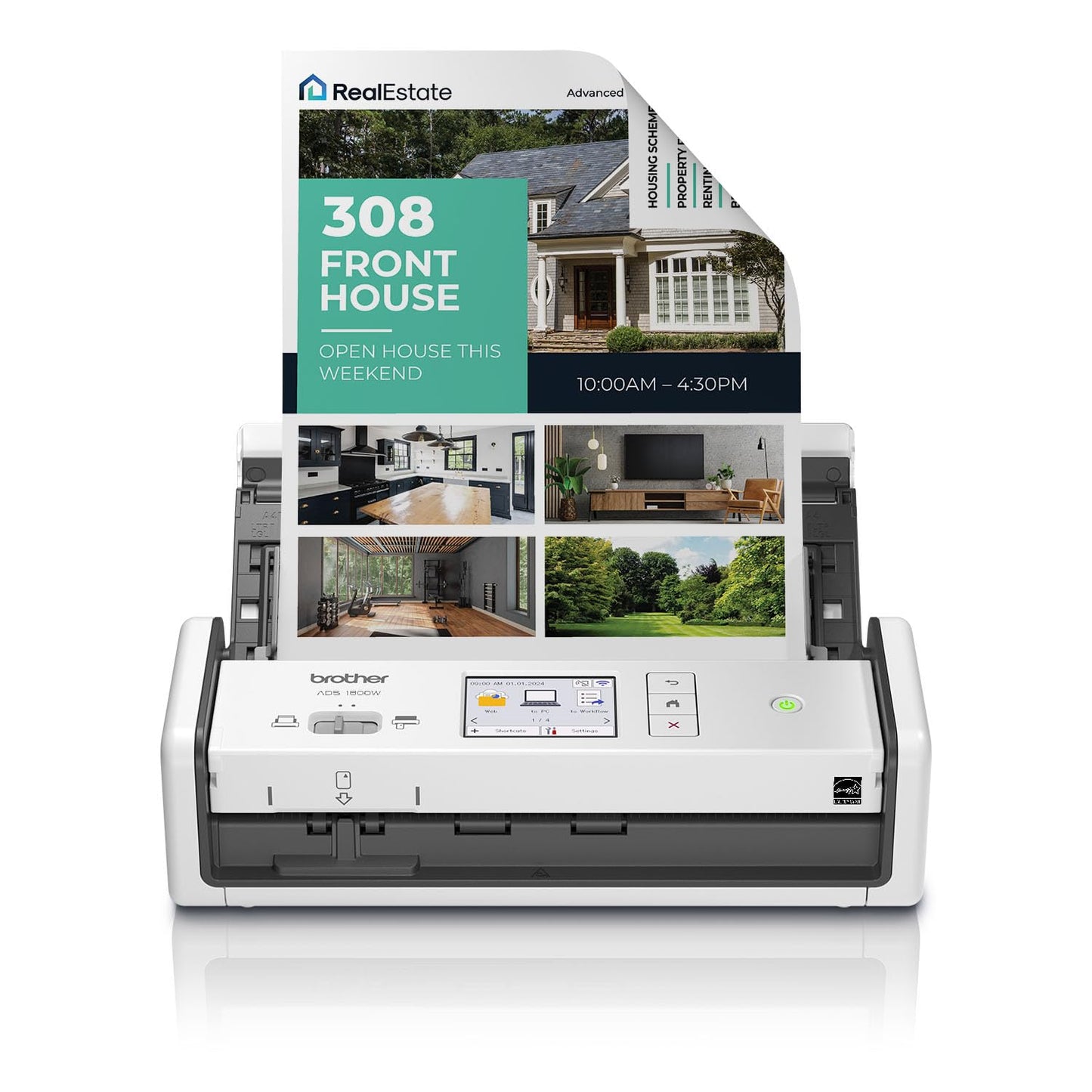 Brother ADS-1800W Document Scanner | 600dpi | USB and Wi-Fi Connection