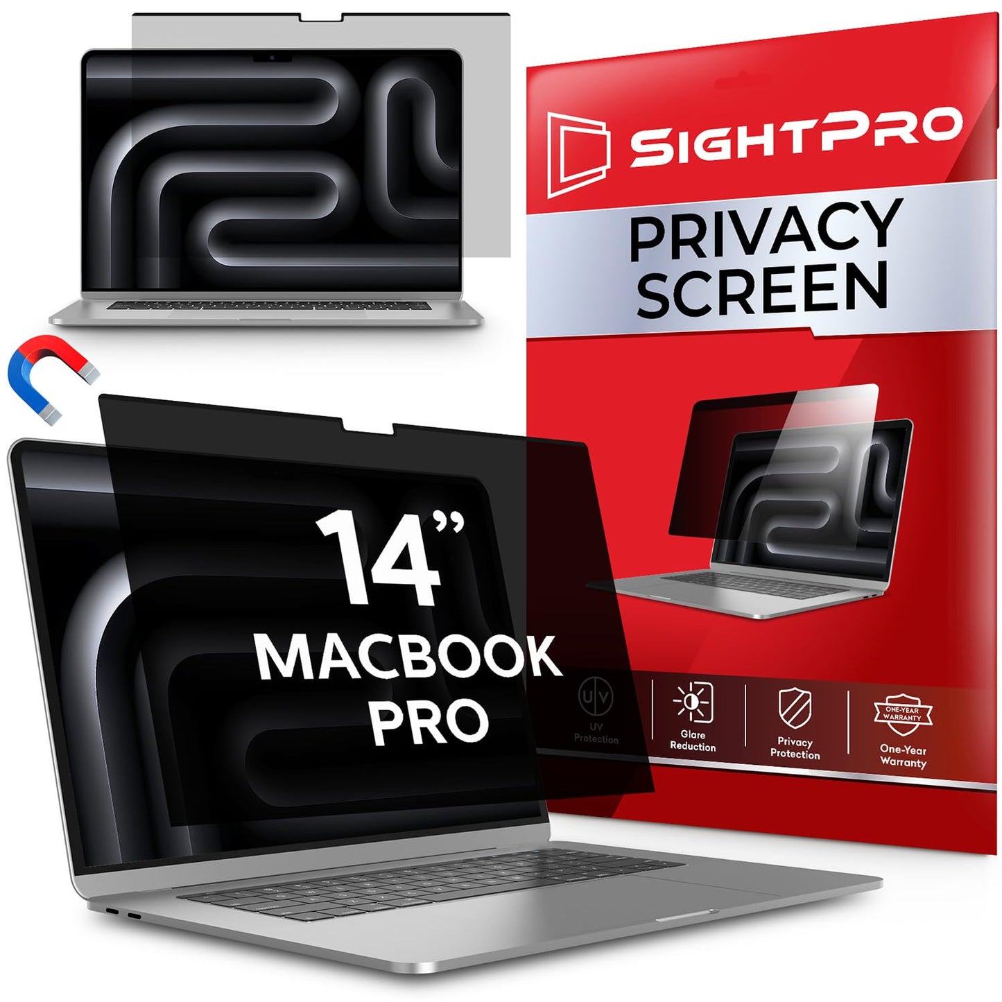 SightPro 14 Inch SP-PSM14MP21 Privacy Screen HD 14.2" Anti-Spy Magnetic Filter