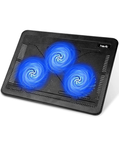 havit HV-F2056 14.96" x 11.02" x 1.18" Laptop Cooling Pad - 3 Fans USB Powered