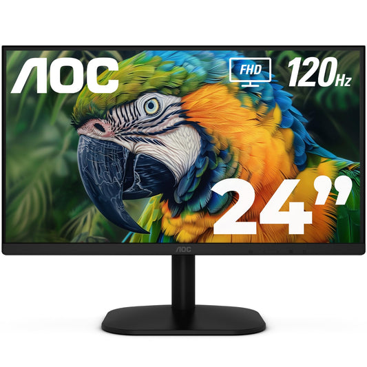 AOC 24B35H3 24" FHD 1920 x 1080 120Hz LED Monitor, VGA & HDMI, Frameless Design, Optimized for Eye Care