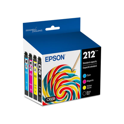 Epson Standard Ink Cartridge T212120-BCS Black, Cyan, Magenta, Yellow, 350 Page Yield, Genuine