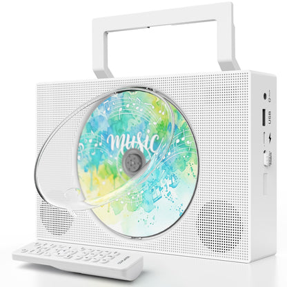 Jimwey Portable CD Player Boombox CD7-001 5V2A Stereo Battery Powered